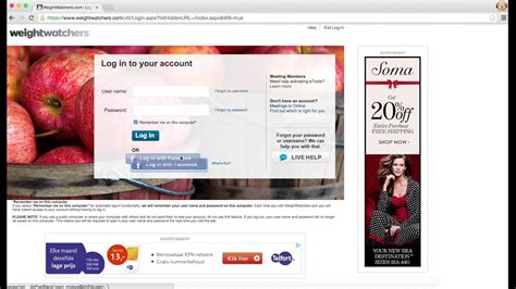 weight watchers login|wet watcher mon compte.